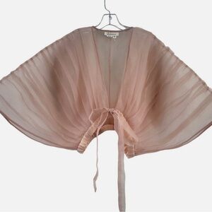 Anthropologie Sheer Tan Cape